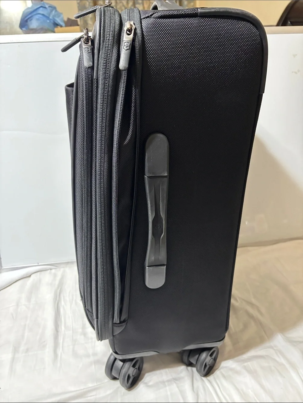 Victorinox Black Softshell Carry-On Spinner with Grey Accents